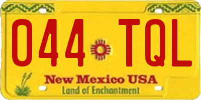 NM license plate 044TQL