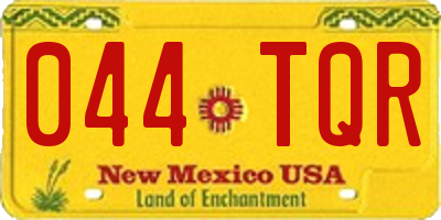 NM license plate 044TQR