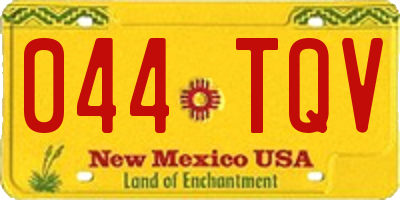 NM license plate 044TQV