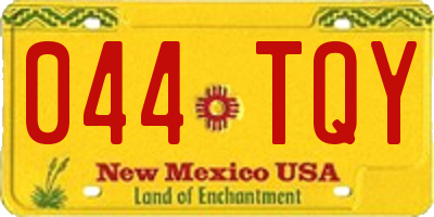 NM license plate 044TQY