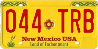 NM license plate 044TRB