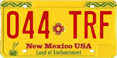 NM license plate 044TRF