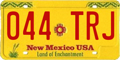 NM license plate 044TRJ