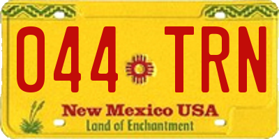 NM license plate 044TRN