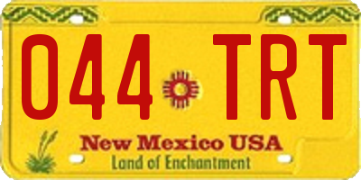 NM license plate 044TRT