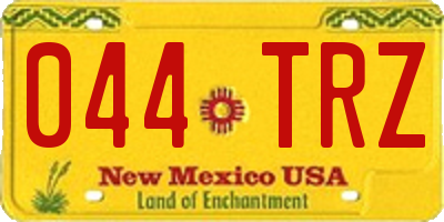 NM license plate 044TRZ