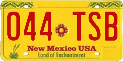 NM license plate 044TSB