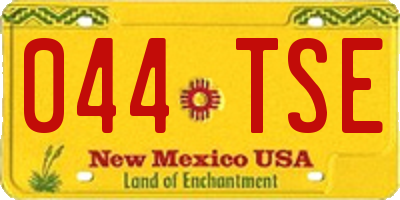 NM license plate 044TSE