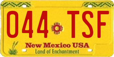 NM license plate 044TSF