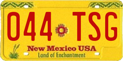 NM license plate 044TSG