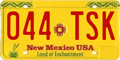 NM license plate 044TSK