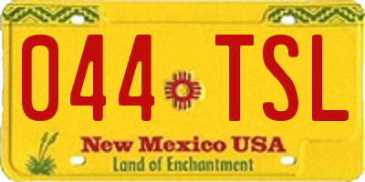 NM license plate 044TSL