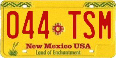 NM license plate 044TSM