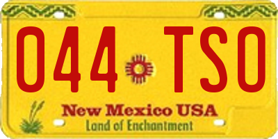 NM license plate 044TSO