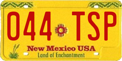 NM license plate 044TSP