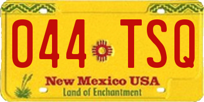 NM license plate 044TSQ