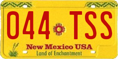 NM license plate 044TSS