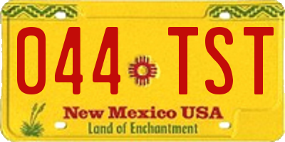 NM license plate 044TST