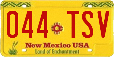 NM license plate 044TSV