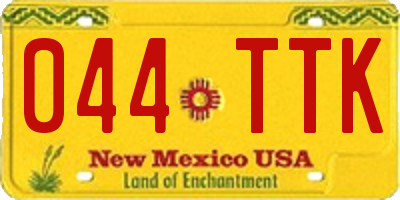 NM license plate 044TTK
