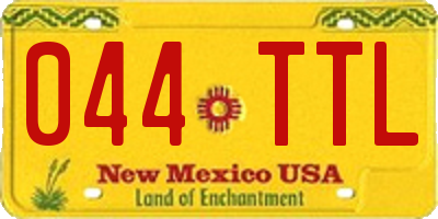 NM license plate 044TTL