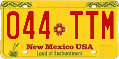 NM license plate 044TTM