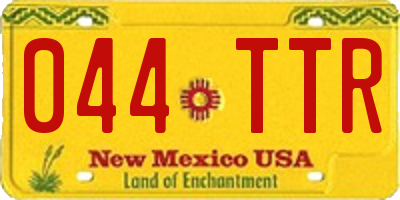 NM license plate 044TTR