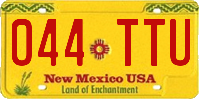 NM license plate 044TTU