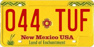NM license plate 044TUF