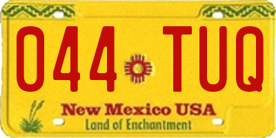 NM license plate 044TUQ