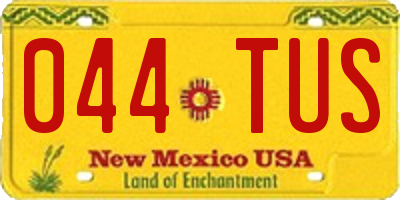 NM license plate 044TUS