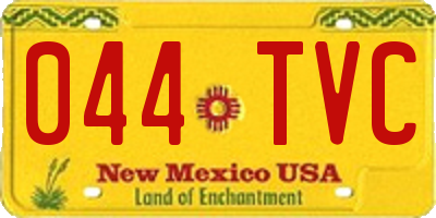 NM license plate 044TVC