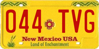 NM license plate 044TVG