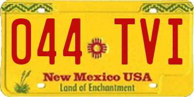 NM license plate 044TVI