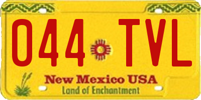 NM license plate 044TVL