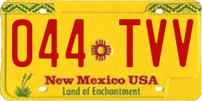 NM license plate 044TVV