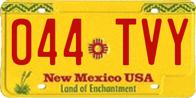 NM license plate 044TVY