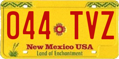 NM license plate 044TVZ