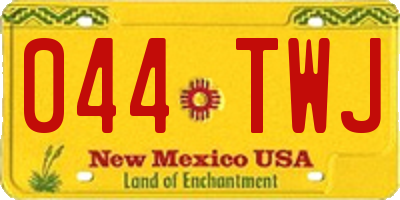 NM license plate 044TWJ