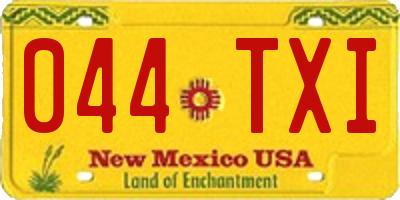 NM license plate 044TXI