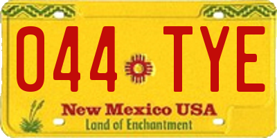 NM license plate 044TYE