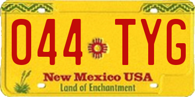 NM license plate 044TYG