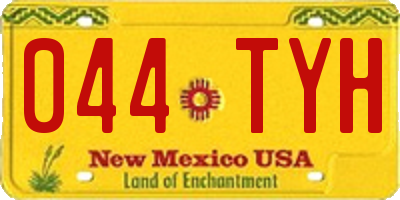 NM license plate 044TYH