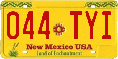 NM license plate 044TYI