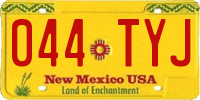 NM license plate 044TYJ
