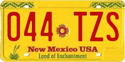 NM license plate 044TZS