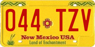 NM license plate 044TZV