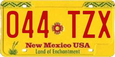 NM license plate 044TZX