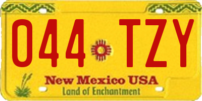 NM license plate 044TZY