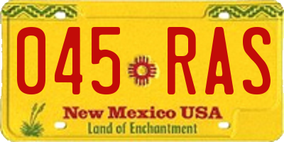 NM license plate 045RAS